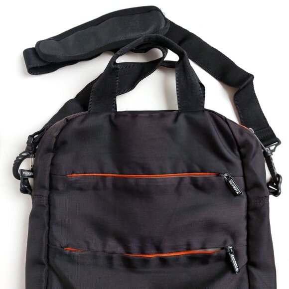 Men's Black Nylon Vertical (North South) Messenger Bag 14"x11" - Picture 3 of 7